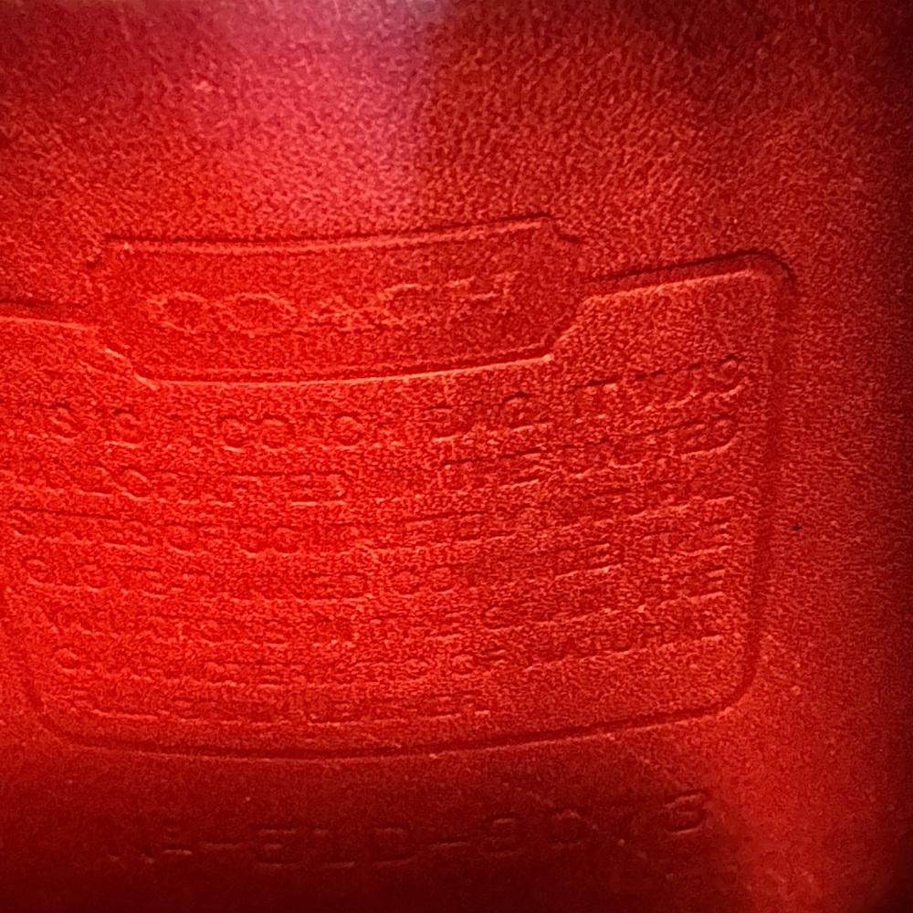 Coach vintage Andrea 9073 Vibrant Red Leather Shoulder Bag - Picture 7 of 11